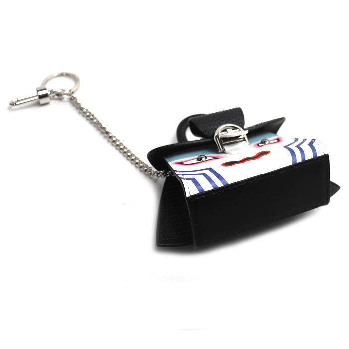 DELVAUX ミニアチュール ニッポン Kabuki（歌舞伎） ブラック DLAE0426AAM0ANYPA ミニチャーム レディース【中古】【美品】