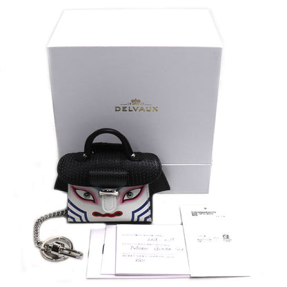 DELVAUX ミニアチュール ニッポン Kabuki（歌舞伎） ブラック DLAE0426AAM0ANYPA ミニチャーム レディース【中古】【美品】