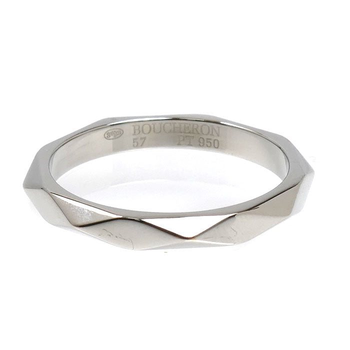 Boucheron ブシュロン Pt950プラチナ ファセット リング ミディアム リング・指輪 JAL00014 16.5号 57 5.1g レディース【中古】【美品】