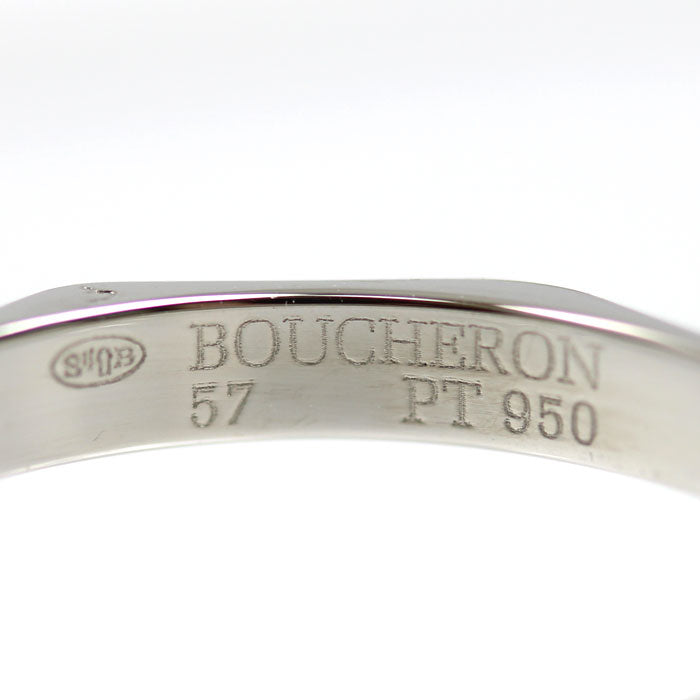 Boucheron ブシュロン Pt950プラチナ ファセット リング ミディアム リング・指輪 JAL00014 16.5号 57 5.1g レディース【中古】【美品】