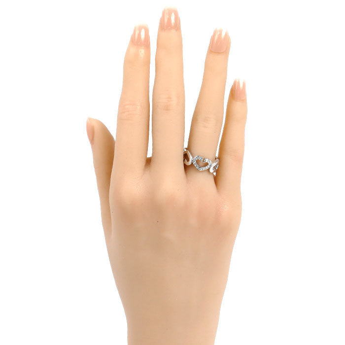 CARTIER カルティエ K18WG ホワイトゴールド Cハート リング・指輪 ダイヤモンド 10.5号 51 7.0g レディース【中古】【美品】