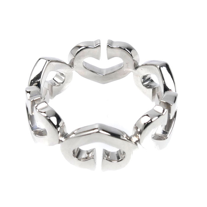 CARTIER カルティエ K18WG ホワイトゴールド Cハート リング・指輪 ダイヤモンド 12.5号 53 6.8g レディース【中古】【美品】