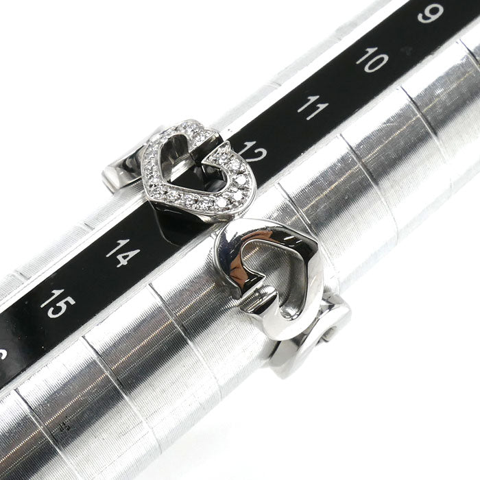 CARTIER カルティエ K18WG ホワイトゴールド Cハート リング・指輪 ダイヤモンド 12.5号 53 6.8g レディース【中古】【美品】