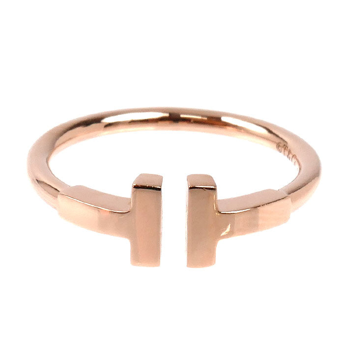 TIFFANY&Co. ティファニー K18PG ピンクゴールド Tワイヤー リング・指輪 60147392 10号 2.9g レディース【中古】【美品】