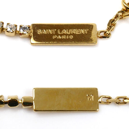 SAINT LAURENT サンローラン GP ラインストーン カサンドラ チャーム ブレスレット 712345Y15268066 M 2.0g 17cm レディース【中古】