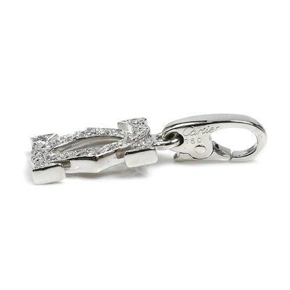 CARTIER カルティエ K18WG ホワイトゴールド 2C チャーム ペンダントトップ ダイヤモンド 2.3g レディース【中古】【美品】