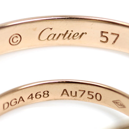 CARTIER カルティエ K18WG ホワイトゴールド K18YG イエローゴールド K18PG トリニティ セミパヴェ リング・指輪 ダイヤモンド 17号 57 5.8g レディース【中古】【美品】