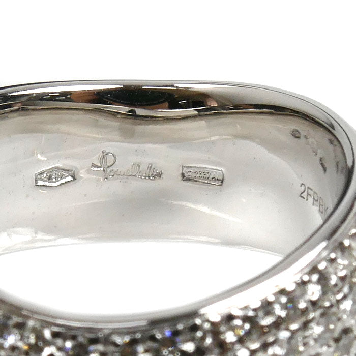 Pomellato ポメラート K18WG ホワイトゴールド ドゥーナ リング・指輪 ダイヤモンド 13.5号 12.4g レディース【中古】【美品】