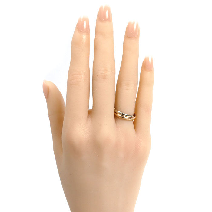 CARTIER カルティエ K18YG/K18PG/K18WG les must de Cartier トリニティ リング・指輪 10.5号 51 3.7g レディース【中古】【美品】