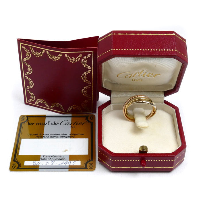 CARTIER カルティエ K18YG/K18PG/K18WG les must de Cartier トリニティ リング・指輪 10.5号 51 3.7g レディース【中古】【美品】