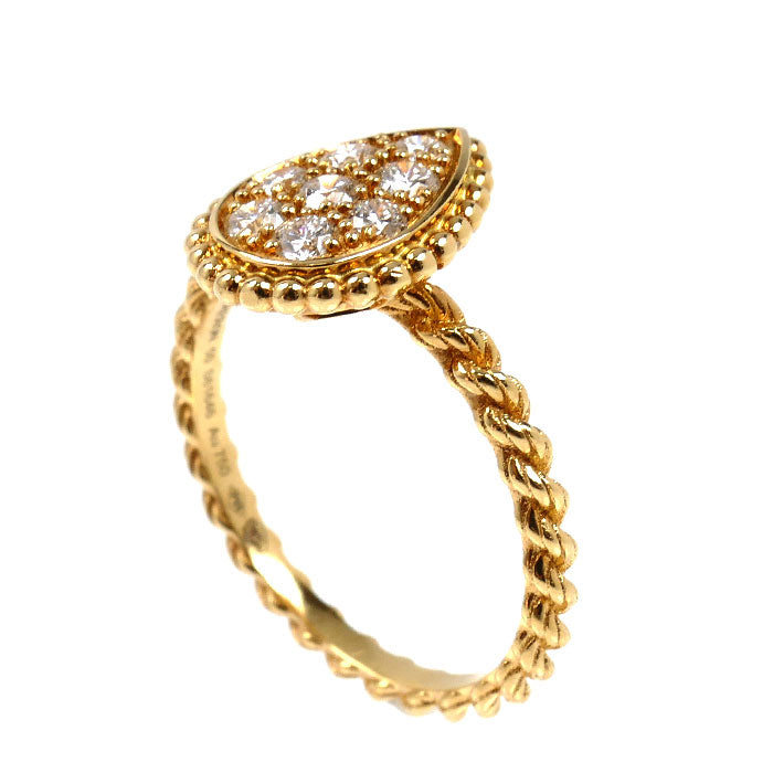 Boucheron ブシュロン K18YG イエローゴールド セルパンボエム スモール リング・指輪 JRG02144 ダイヤモンド 10号 50 2.9g レディース【中古】【美品】