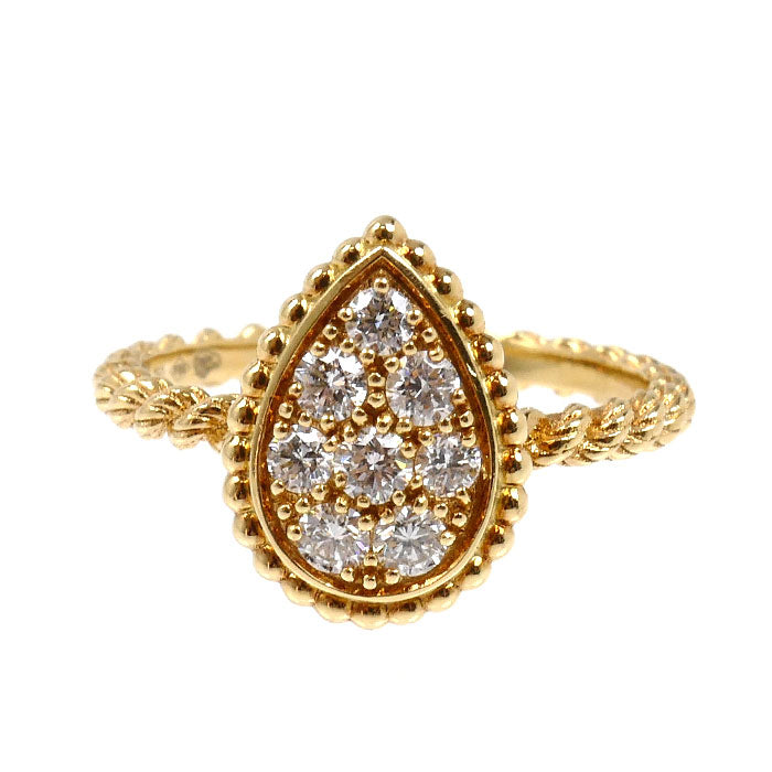 Boucheron ブシュロン K18YG イエローゴールド セルパンボエム スモール リング・指輪 JRG02144 ダイヤモンド 10号 50 2.9g レディース【中古】【美品】