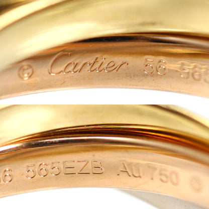 CARTIER カルティエ K18PG ピンクゴールド K18YG イエローゴールド K18WG トリニティ クラシック リング・指輪 B4234256 16号 56 10.6g レディース【中古】【美品】