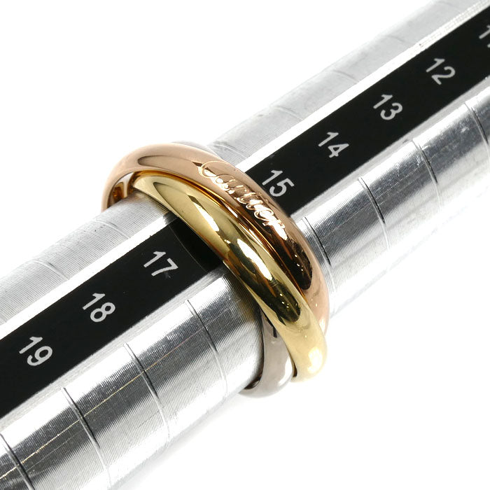 CARTIER カルティエ K18PG ピンクゴールド K18YG イエローゴールド K18WG トリニティ クラシック リング・指輪 B4234256 16号 56 10.6g レディース【中古】【美品】