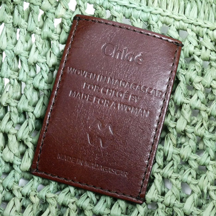 Chloe クロエ Summer Bananaトート トートバッグ Tea Leaf Green CH25US901P0838M レディース【中古】【美品】