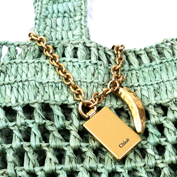Chloe クロエ Summer Bananaトート トートバッグ Tea Leaf Green CH25US901P0838M レディース【中古】【美品】