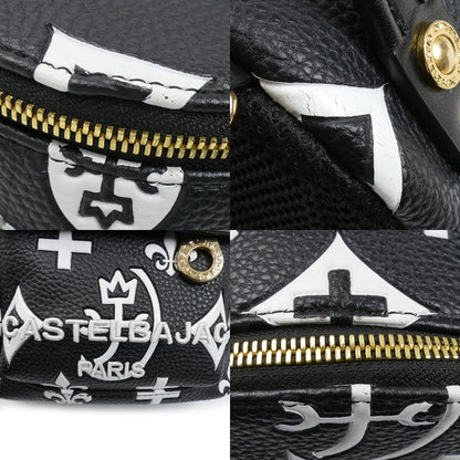 JC de CASTELBAJAC カステルバジャック ミニリュック クレア リュック・デイパック ブラック/ホワイト 068732 レディース【中古】