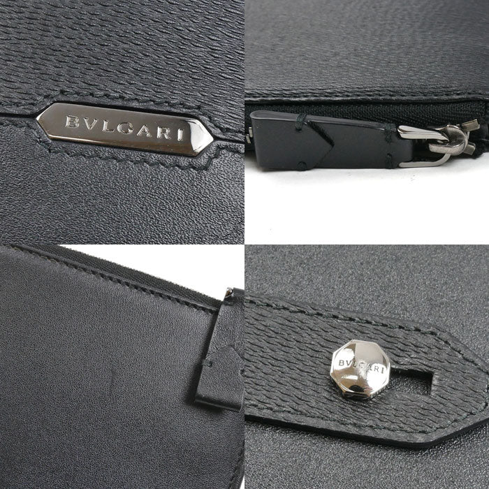 BVLGARI ブルガリ セルペンティ スカリエマン クラッチバッグ ブラック 282860 メンズ【中古】