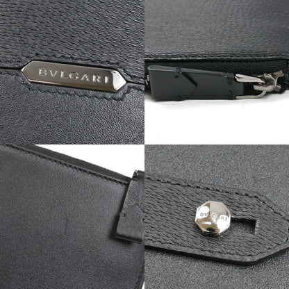 BVLGARI ブルガリ セルペンティ スカリエマン クラッチバッグ ブラック 282860 メンズ【中古】
