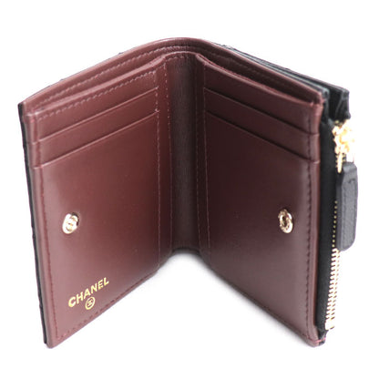CHANEL シャネル マトラッセ スモールウォレット 二つ折り財布 ブラック AP3388 レディース【中古】【美品】