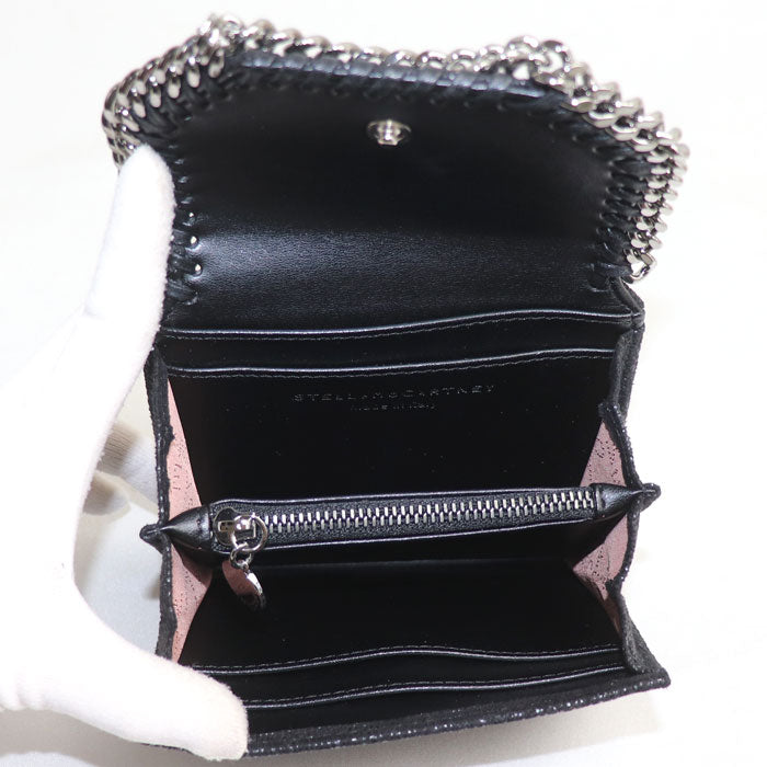Stella McCartney ステラマッカートニー ファラベラ 二つ折り財布 ブラック 391836 W9132 1000 レディース【中古】【美品】