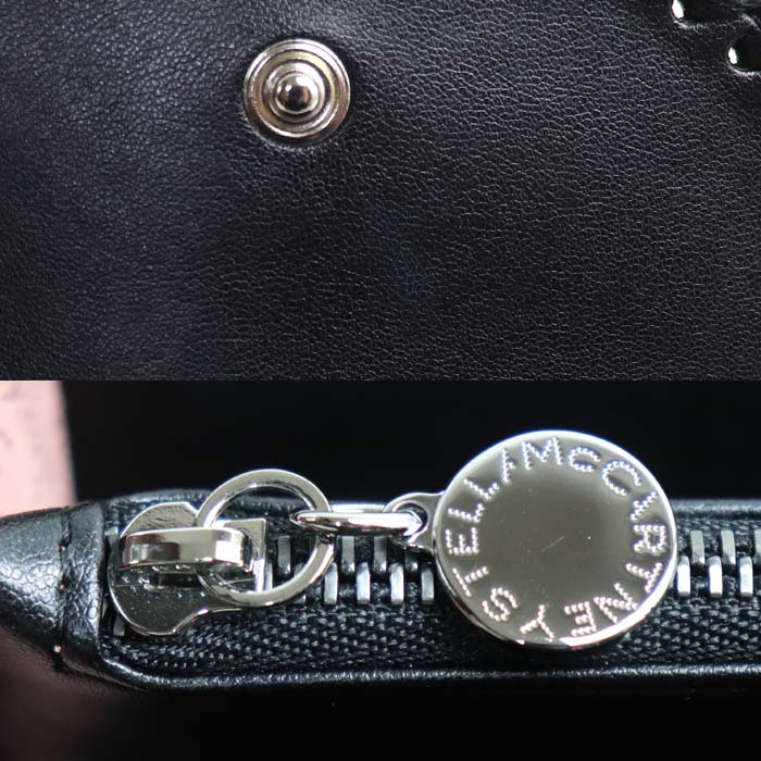 Stella McCartney ステラマッカートニー ファラベラ 二つ折り財布 ブラック 391836 W9132 1000 レディース【中古】【美品】