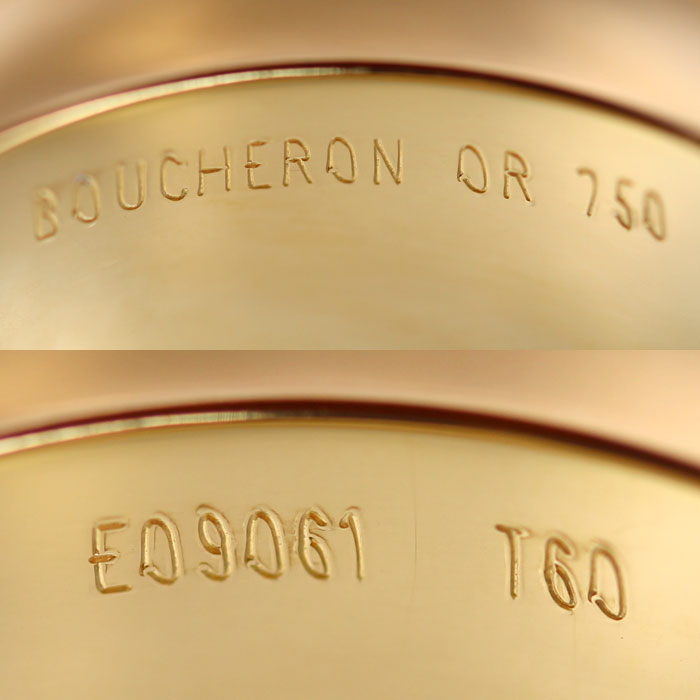 Boucheron ブシュロン K18YG イエローゴールド K18WG ホワイトゴールド K18PG キャトル クラシック ラージ リング・指輪 JRG00257 19.5号 60 21.7g メンズ【中古】【美品】