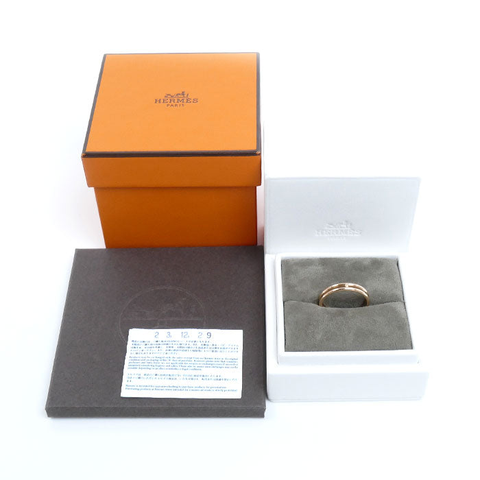 HERMES エルメス K18PG ピンクゴールド アリアンヌ リング・指輪 H119836B 18.5号 59 3.3g ユニセックス【中古】【美品】
