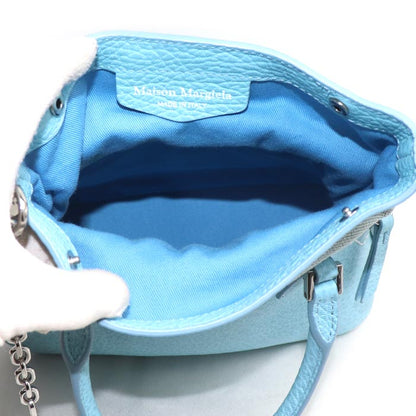 MAISON MARGIELA メゾンマルジェラ 5AC マイクロ ショルダーバッグ ライトブルー S56WG0081 P4455 T6197 レディース【中古】【美品】