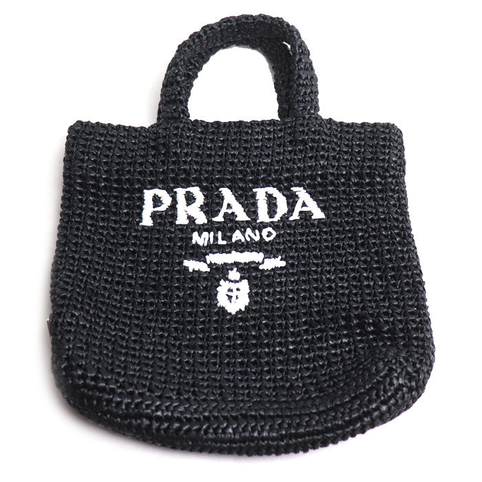PRADA プラダ スモール クロシェ トートバッグ ブラック 1BG422 レディース【中古】