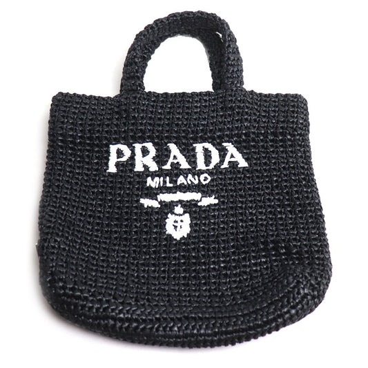 PRADA プラダ スモール クロシェ トートバッグ ブラック 1BG422 レディース【中古】