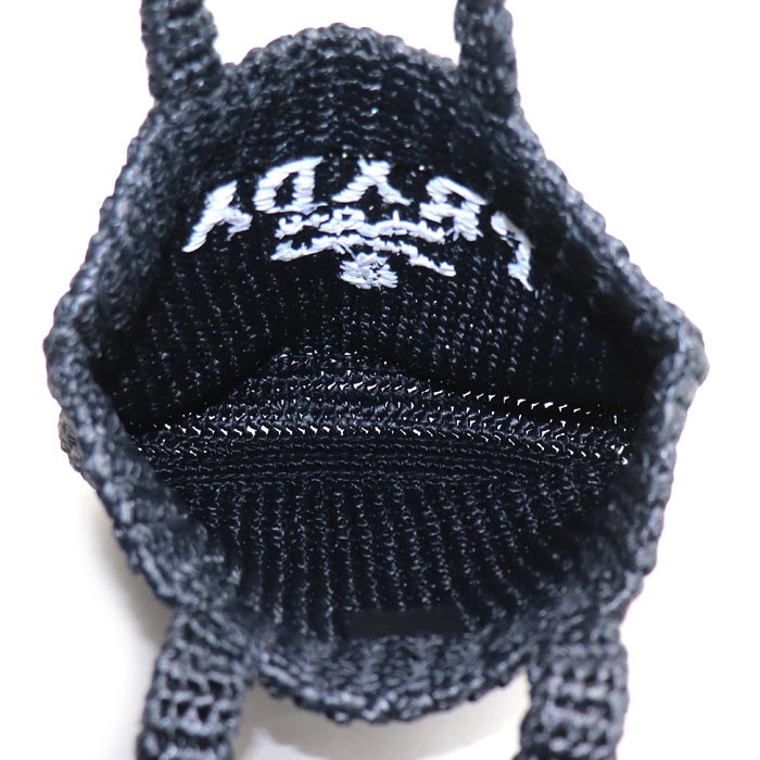 PRADA プラダ スモール クロシェ トートバッグ ブラック 1BG422 レディース【中古】