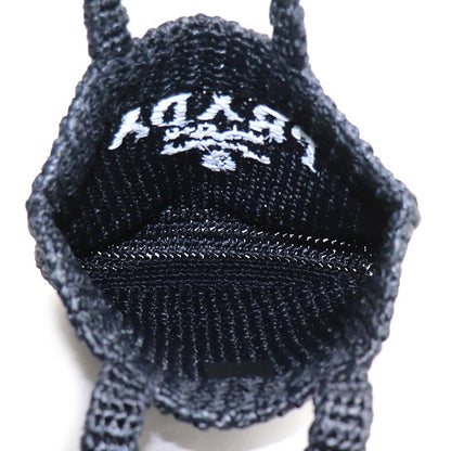 PRADA プラダ スモール クロシェ トートバッグ ブラック 1BG422 レディース【中古】