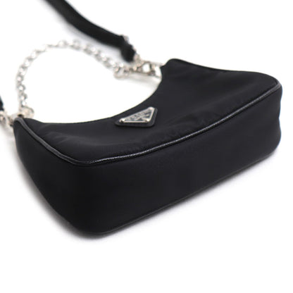 PRADA プラダ マイクロ バッグ テスート 2Wayショルダーバッグ ブラック 1TT122 レディース【中古】【美品】