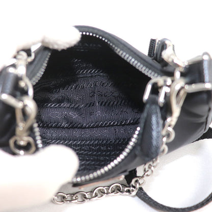 PRADA プラダ マイクロ バッグ テスート 2Wayショルダーバッグ ブラック 1TT122 レディース【中古】【美品】