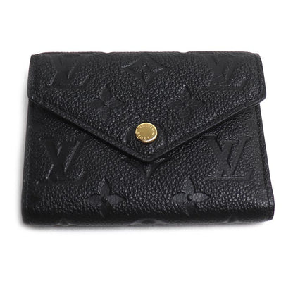 LOUIS VUITTON ルイ・ヴィトン ポルトフォイユ・ヴィクトリーヌ 三つ折り財布 モノグラム アンプラント ブラック M64060 IC レディース【中古】【美品】