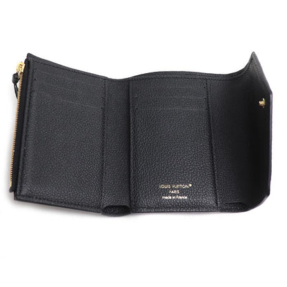 LOUIS VUITTON ルイ・ヴィトン ポルトフォイユ・ヴィクトリーヌ 三つ折り財布 モノグラム アンプラント ブラック M64060 IC レディース【中古】【美品】