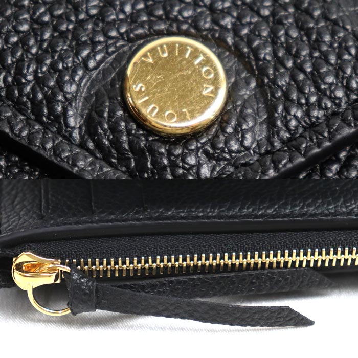 LOUIS VUITTON ルイ・ヴィトン ポルトフォイユ・ヴィクトリーヌ 三つ折り財布 モノグラム アンプラント ブラック M64060 IC レディース【中古】【美品】