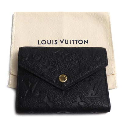 LOUIS VUITTON ルイ・ヴィトン ポルトフォイユ・ヴィクトリーヌ 三つ折り財布 モノグラム アンプラント ブラック M64060 IC レディース【中古】【美品】