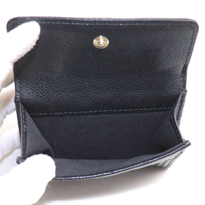 CHANEL シャネル ボーイシャネル マトラッセ 三つ折り財布 ブラック A84432 レディース【中古】