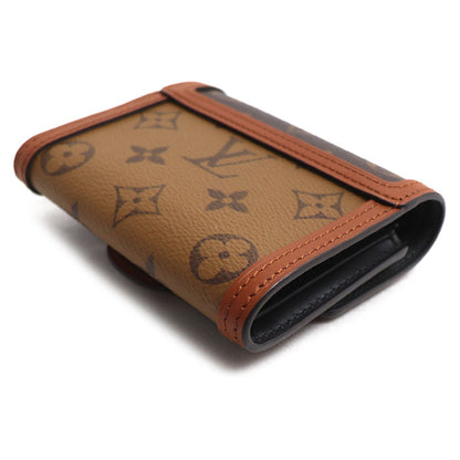 LOUIS VUITTON ルイ・ヴィトン ポルトフォイユ・ドーフィーヌ コンパクト 三つ折り財布 モノグラム・リバース ブラウン M68725 IC レディース【中古】【極美品】