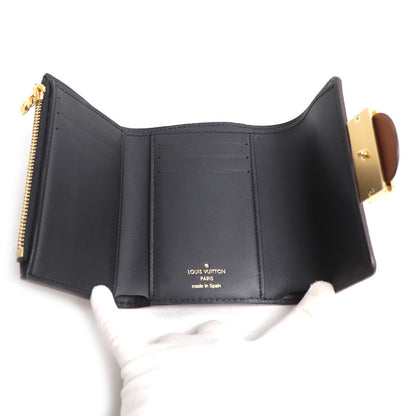 LOUIS VUITTON ルイ・ヴィトン ポルトフォイユ・ドーフィーヌ コンパクト 三つ折り財布 モノグラム・リバース ブラウン M68725 IC レディース【中古】【極美品】