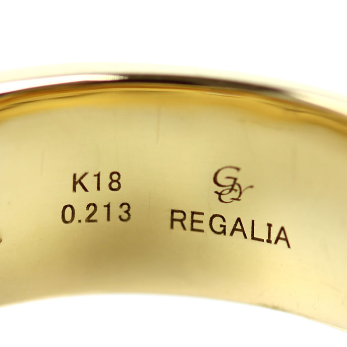 ゆきざき K18YG イエローゴールド REGALIA リング・指輪 ダイヤモンド0.213ct 18号 13.2g メンズ【中古】