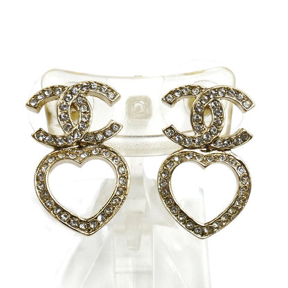 CHANEL シャネル GP ココマーク ハート ピアス ABB665 4.6g レディース【中古】【美品】