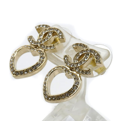 CHANEL シャネル GP ココマーク ハート ピアス ABB665 4.6g レディース【中古】【美品】