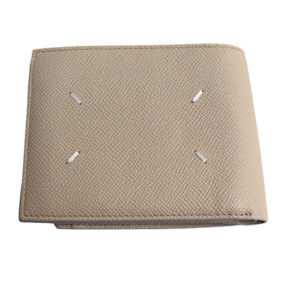Maison Margiela 4ステッチ フリップフラップウォレット 二つ折り財布 ベージュ SA1UI0019 P4745 T2086 ユニセックス【中古】【美品】
