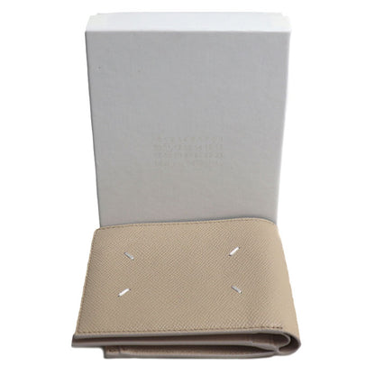 Maison Margiela 4ステッチ フリップフラップウォレット 二つ折り財布 ベージュ SA1UI0019 P4745 T2086 ユニセックス【中古】【美品】