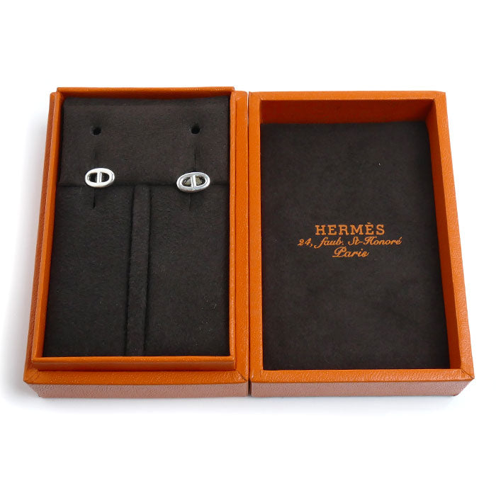 HERMES エルメス シルバー925 シェーヌダンクル ファランドール TPM ピアス 1.9g レディース【中古】