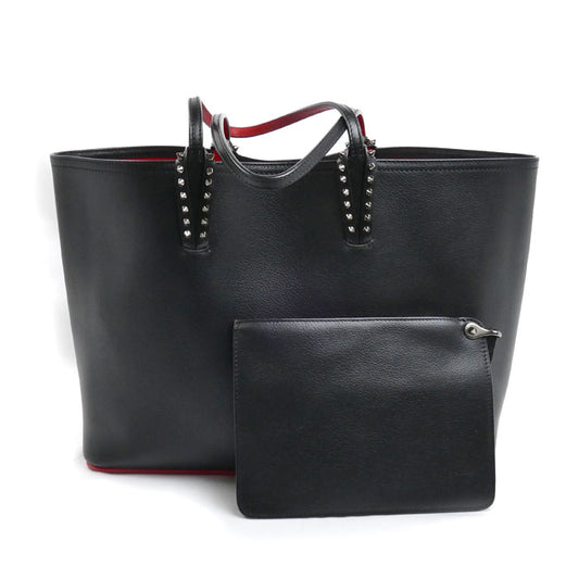 Christian Louboutin クリスチャンルブタン カバタ トートバッグ ブラック レッド 1175113 レディース【中古】