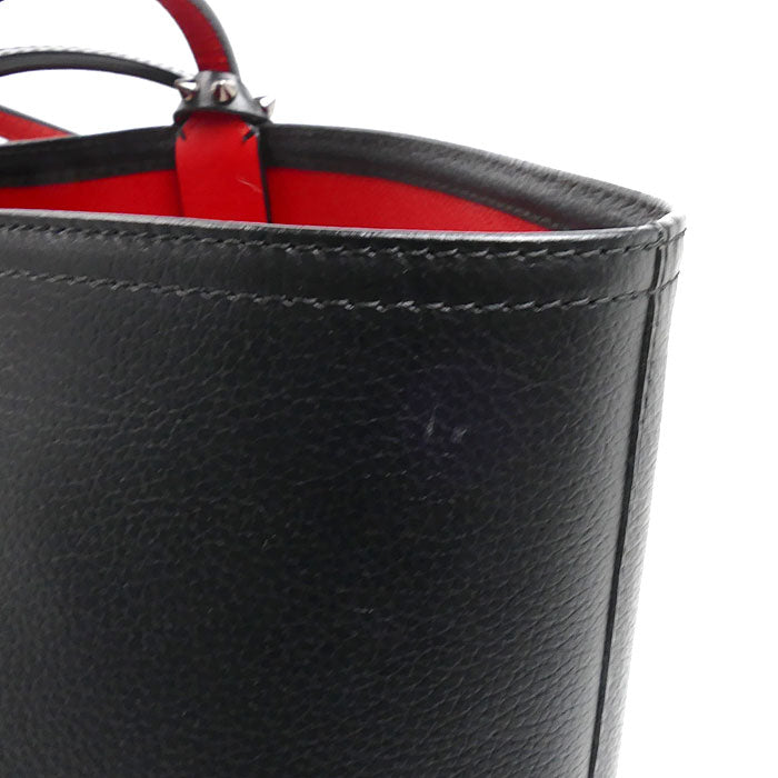 Christian Louboutin クリスチャンルブタン カバタ トートバッグ ブラック レッド 1175113 レディース【中古】